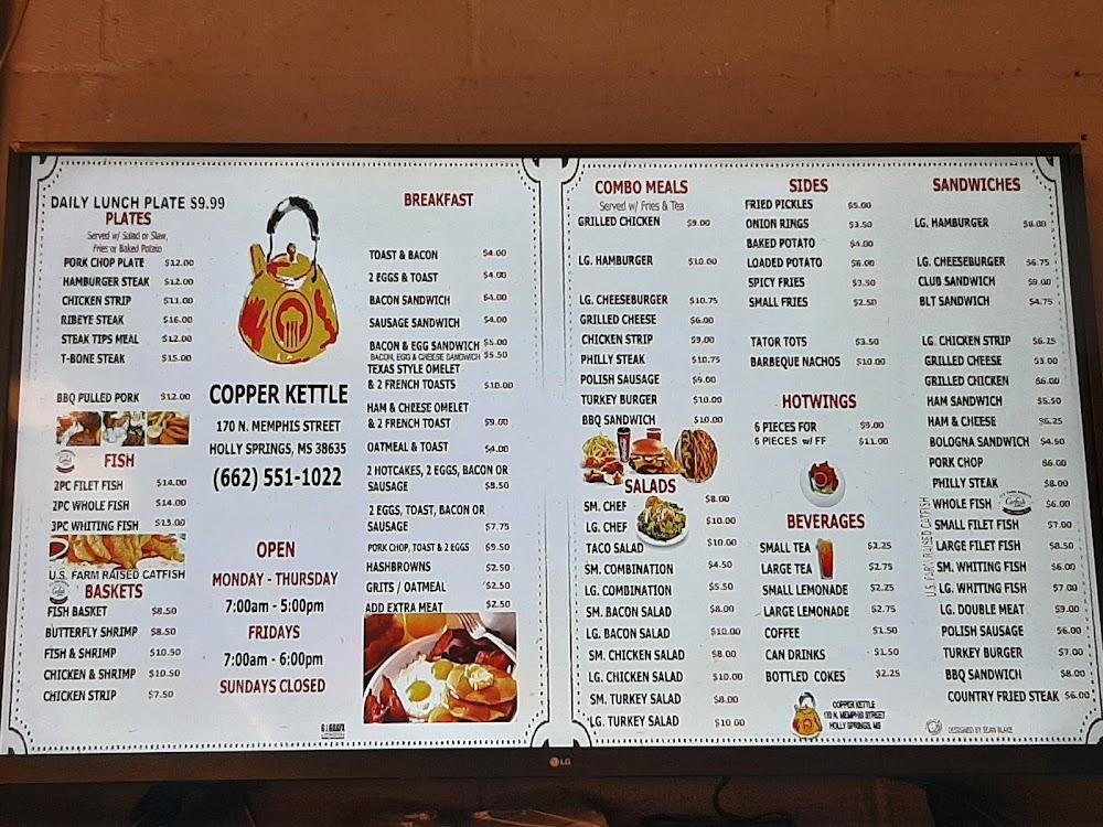 Copper Kettle Menu image 1